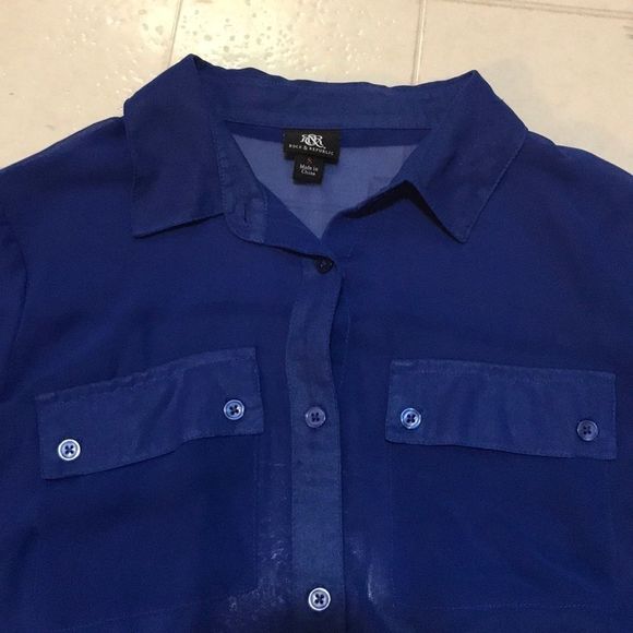 💫4/30 ROCK & REPUBLIC Sheer Button Down Blouse - Picture 3 of 6